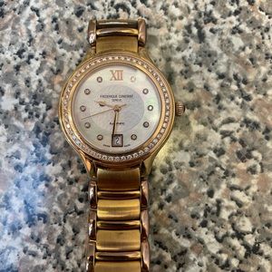 Fredrique Constant  rose gold stainless steel automatic watch.